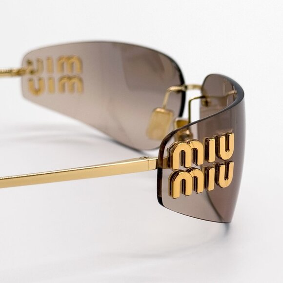 NEW MIU MIU SUNGLASSES MUA51S 5AK20P GOLD WOMEN MU A51S SMU A51 main image 4